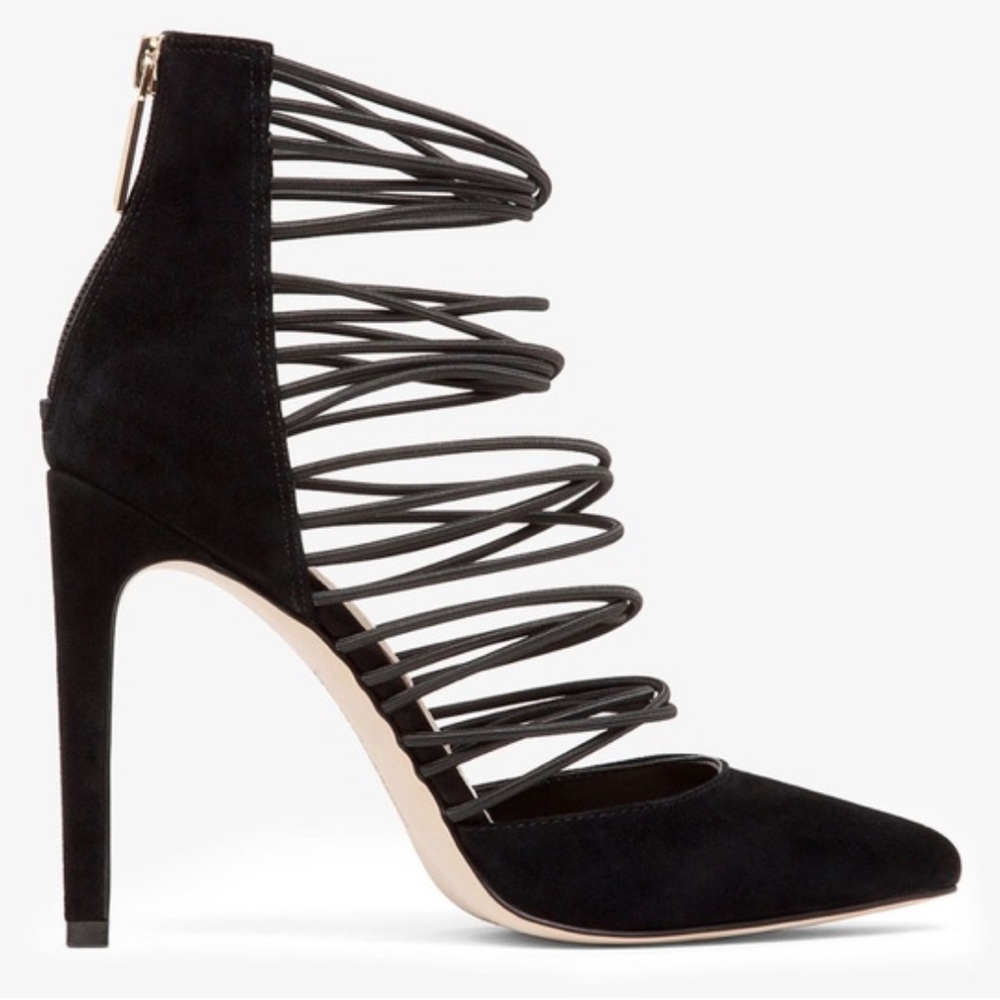 bcbgeneration black strappy heels. Size 9.